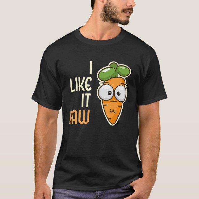 Vegetabilisk morot jag gillar den rå Vegan-livssti T Shirt (Framsida)