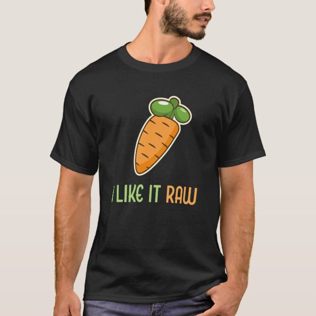 Vegetabilisk morot jag gillar det rå Vegan-livssti T Shirt (Framsida)
