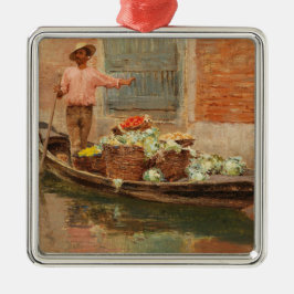 Vegetabilisk säljare i Venedig (av Vincenzo Capril Julgransprydnad Metall