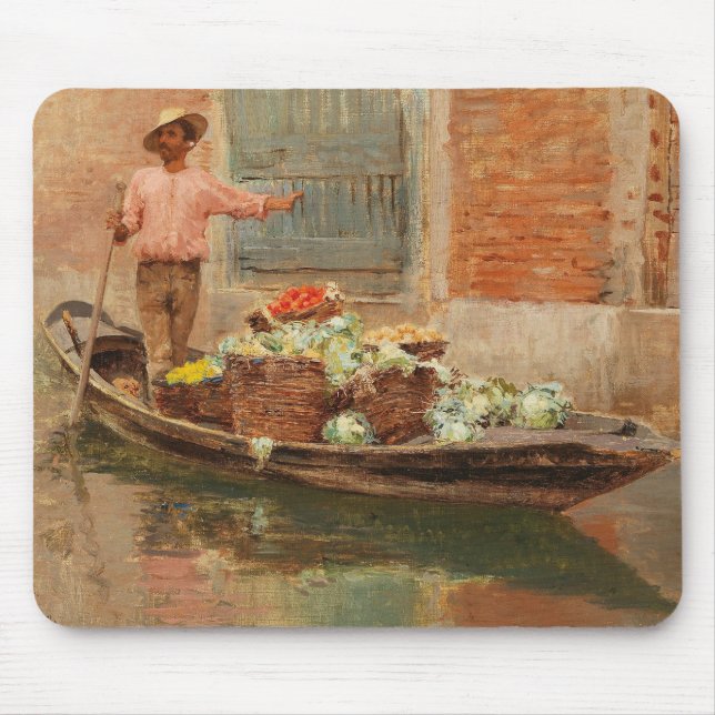 Vegetabilisk säljare i Venedig (av Vincenzo Capril Musmatta (Framsidan)