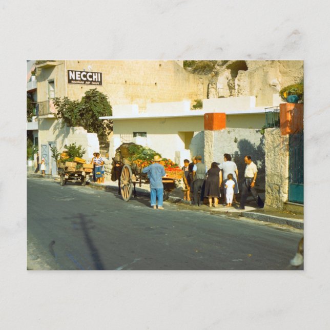 Vegetabilisk säljare, Salerno Vykort (Framsida)