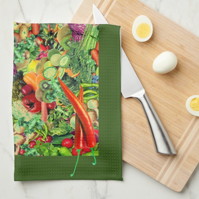 Vegetabiliska inspirationer Köksdukar Kökshandduk (Vikt i Fjärdedel)