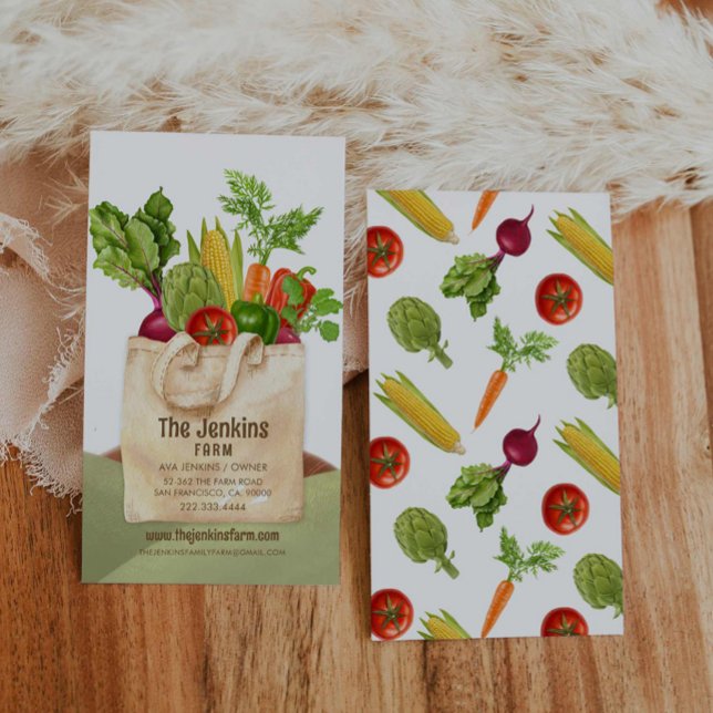 Vegetabiliska produkter visitkort (Produce Farm Business Card)