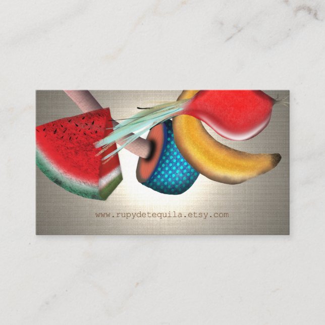 Vegetabiliska vattenfärger visitkort (Framsida)