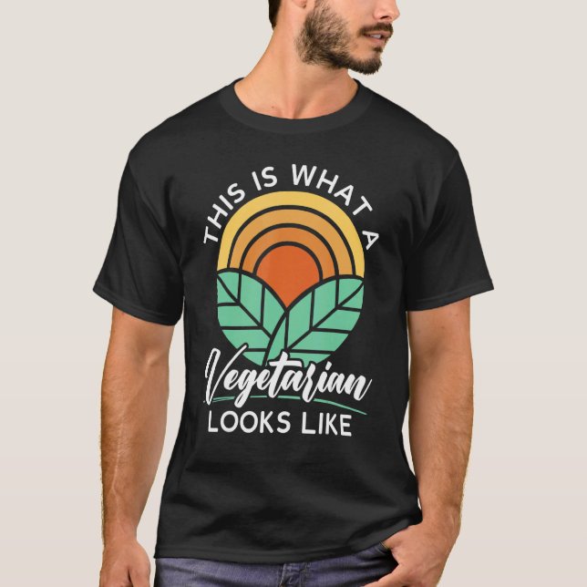 Vegetabiliska vegetarianer t shirt (Framsida)