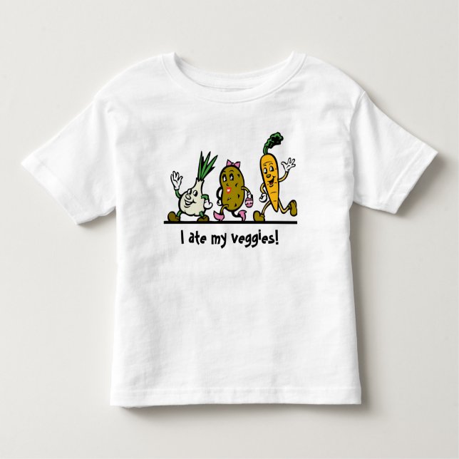Vegetabiliskt lök Potato Carrot Child's T Shirt (Framsida)
