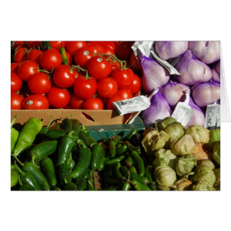 Vegetabiliskt marknadstall hälsningskort