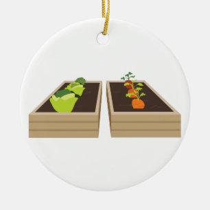 Vegetabiliskt trädgårdsskötsel julgransprydnad keramik