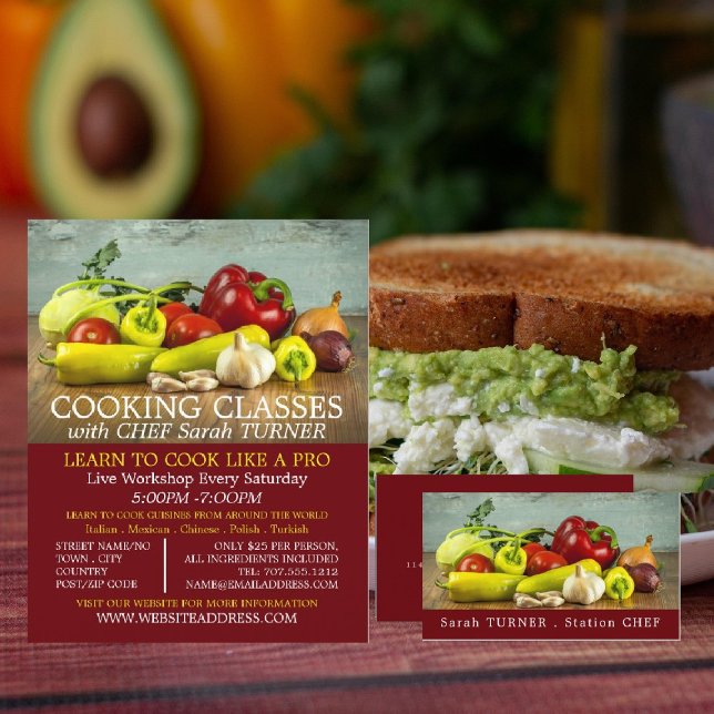 Vegetabiliskt urval, kokning och reklam reklamblad (Skapare uppladdad)