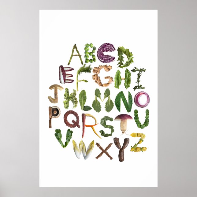 Vegetable Alphabet Kids Poster (Framsidan)