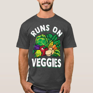 Vegetable Älskare Springa på Veggies Funny Health T Shirt