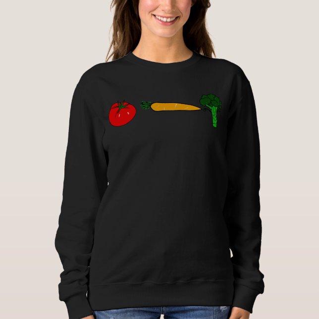 Vegetable älskare tomato broccoli och morot t shirt (Framsida)