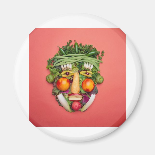 Vegetable Ansikte Magnet (Framsidan)