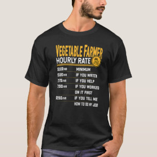 Vegetable Farmer Timly Rate Vegan Vegetarian Vegg T Shirt