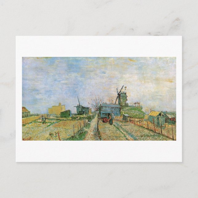Vegetable Garden i Montmartre Van Gogh Fine Art Vykort (Framsida)