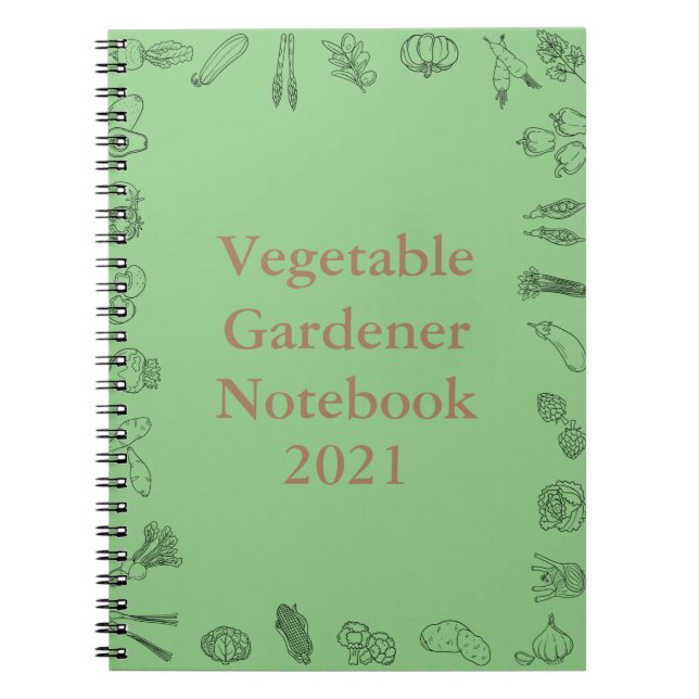 Vegetable Garden Notebook Anteckningsbok (Framsidan)