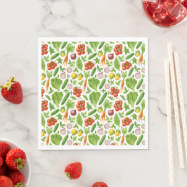 Vegetable Garden Party Napkins | Fresh Market Tabl Pappersservett