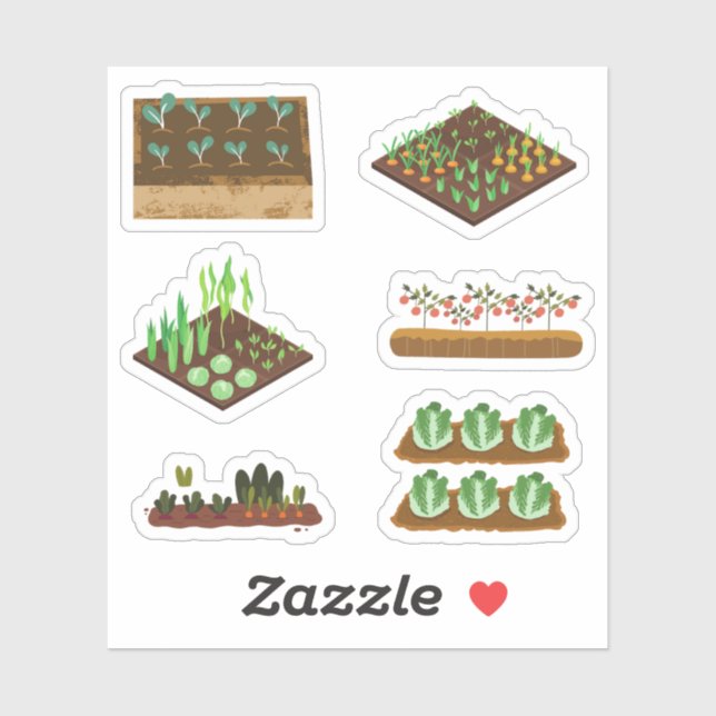 Vegetable Garden Stickers Klistermärken (Ark)