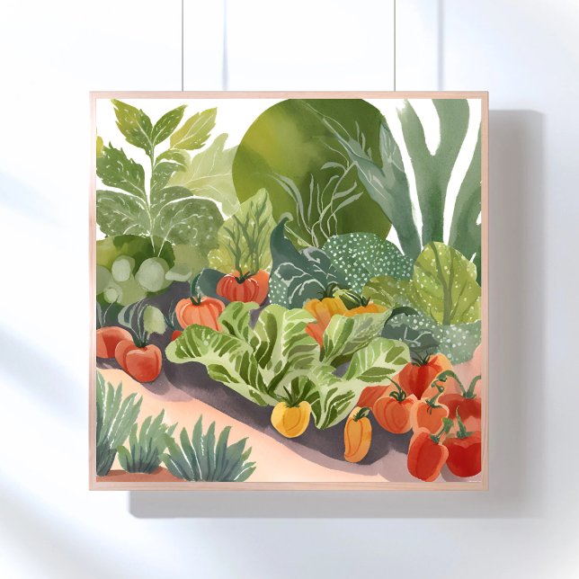 Vegetable Garden | Vattenfärgsfärg Poster (Skapare uppladdad)