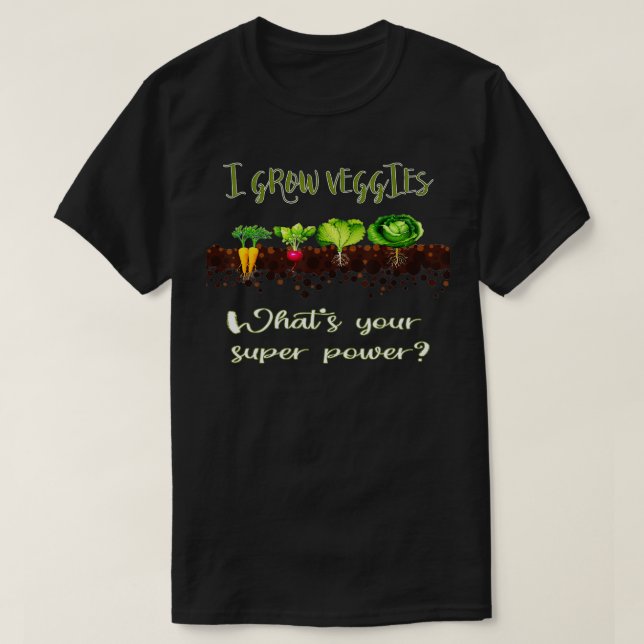 Vegetable Gardener  Funny Pun Grow Veggie T Shirt (Design framsida)