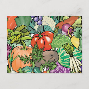 Vegetable Gardener Vykort