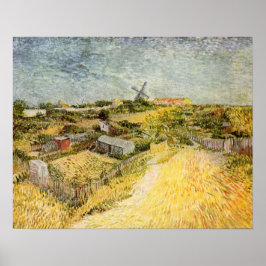 Vegetable Gardens, Montmartre av Vincent van Gogh Poster