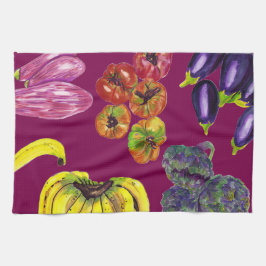 Vegetable Harvest Kitchen Towels Kökshandduk