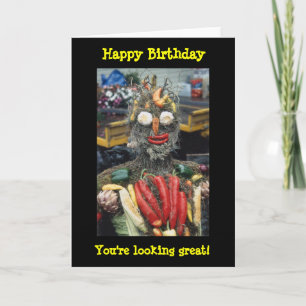 Vegetable Man Birthday Card Kort