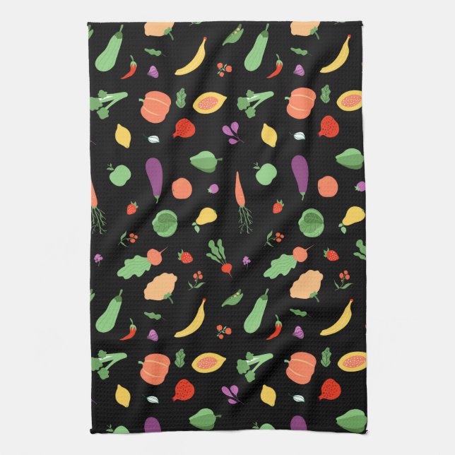 Vegetable Medley Kitchen Towel Kökshandduk (Vertikal)