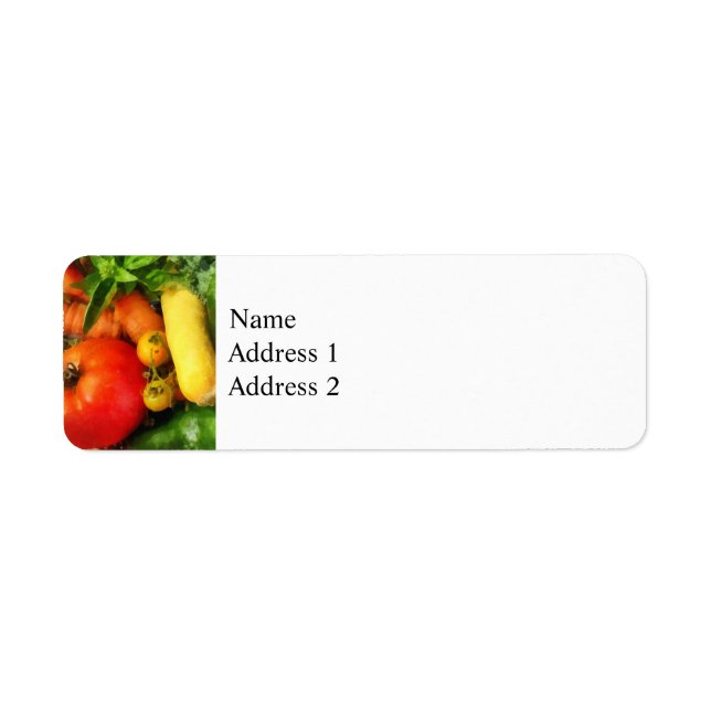 Vegetable Medley Returadress Etikett (Framsidan)