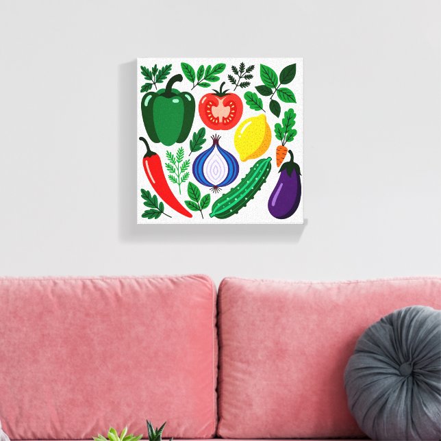 Vegetable pattern canvastryck (Insitu (Vardagsrum))