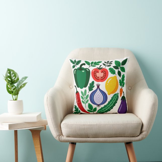 Vegetable pattern kudde (Stol)