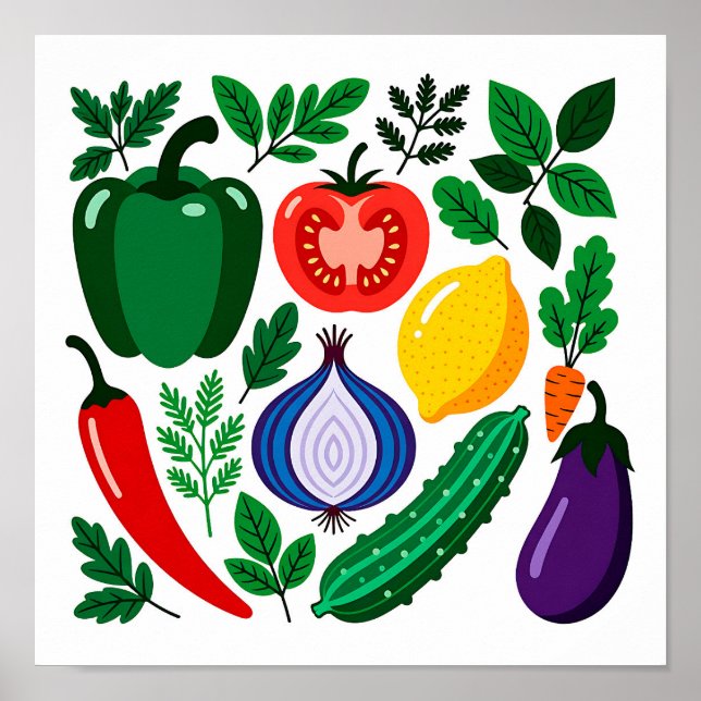 Vegetable pattern poster (Framsidan)