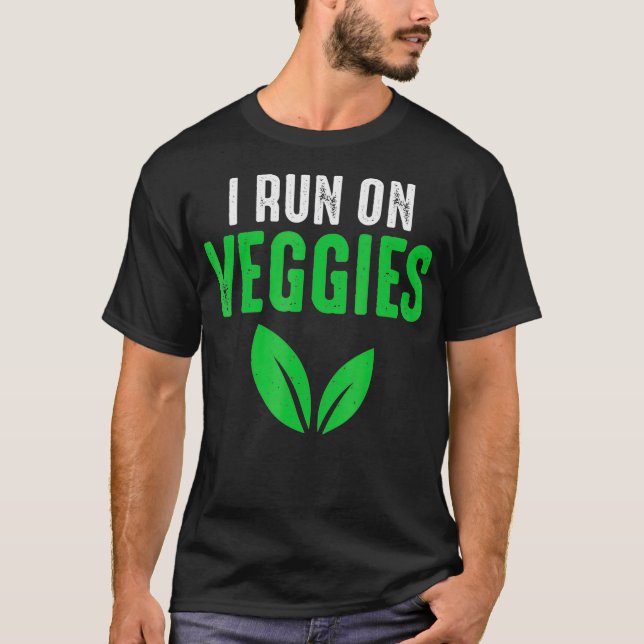 Vegetable Running Motivational Quote Springer Vegg T Shirt (Framsida)