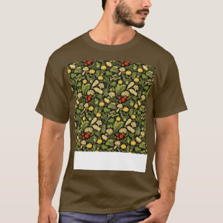 Vegetable Seamless Mönster Veggie Leafy Grönt Sala T Shirt