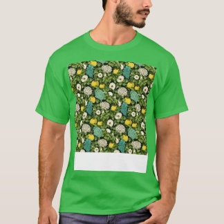 Vegetable Seamless Mönster Veggie Leafy Grönt Sala T Shirt