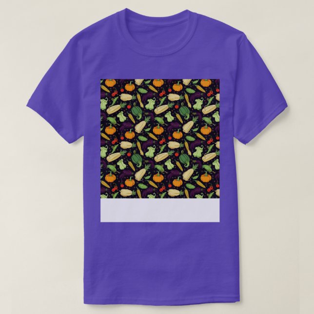 Vegetable Seamless Mönster Veggie Leafy Grönt Sala T Shirt (Design framsida)