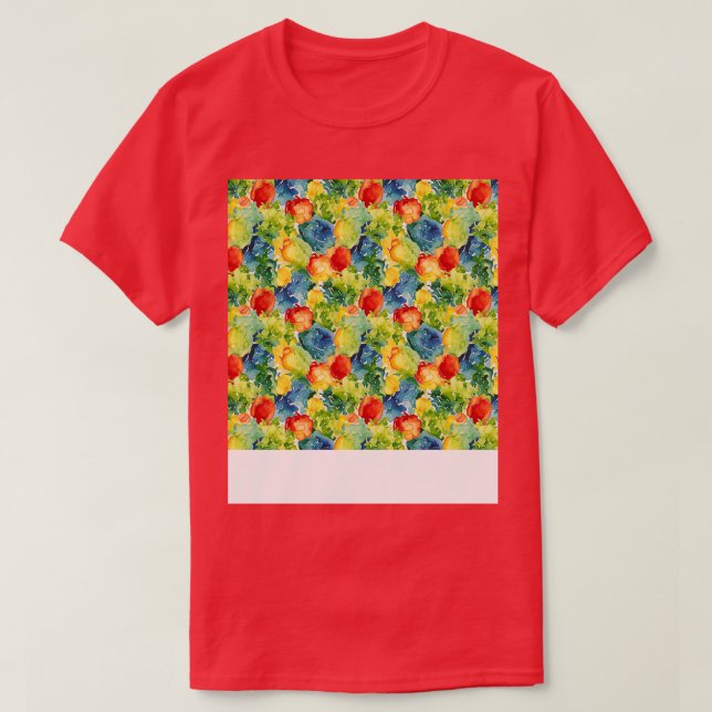 Vegetable Seamless Mönster Veggie Leafy Grönt Sala T Shirt (Design framsida)