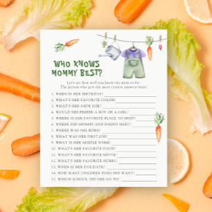 Vegetables babydusch - Vem vet bäst mamma