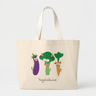 Vegetables Bulls Cute Kids Tecknad Jumbo Tygkasse