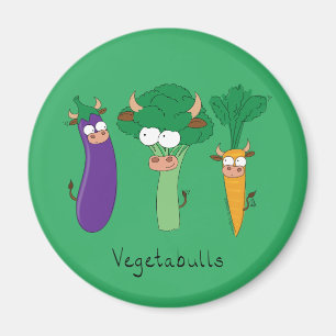Vegetables Cute Kids Funny Tecknad Magnet