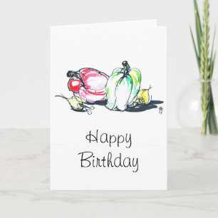Vegetables Grattis på födelsedagen Card Kort