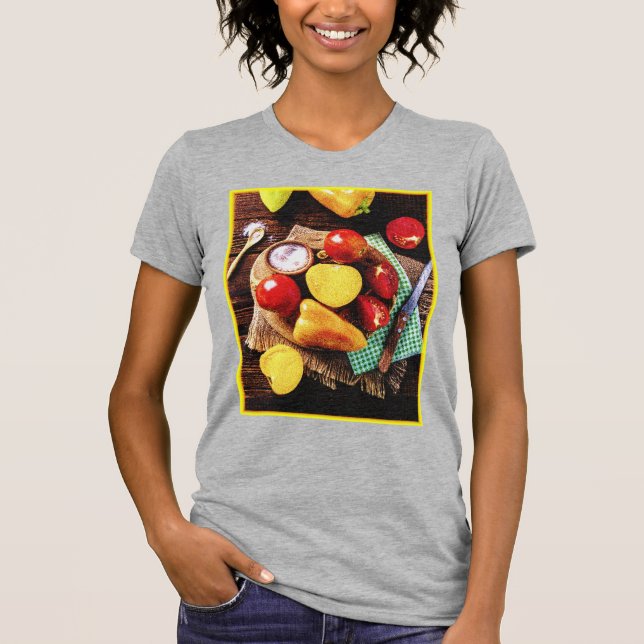 "Vegetables Homemade Salad" Cute Photo. Köp nu T Shirt (Framsida)