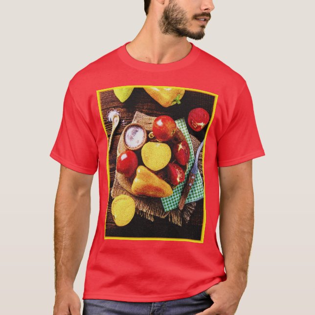 "Vegetables Homemade Salad" Cute Photo. Köp nu T Shirt (Framsida)