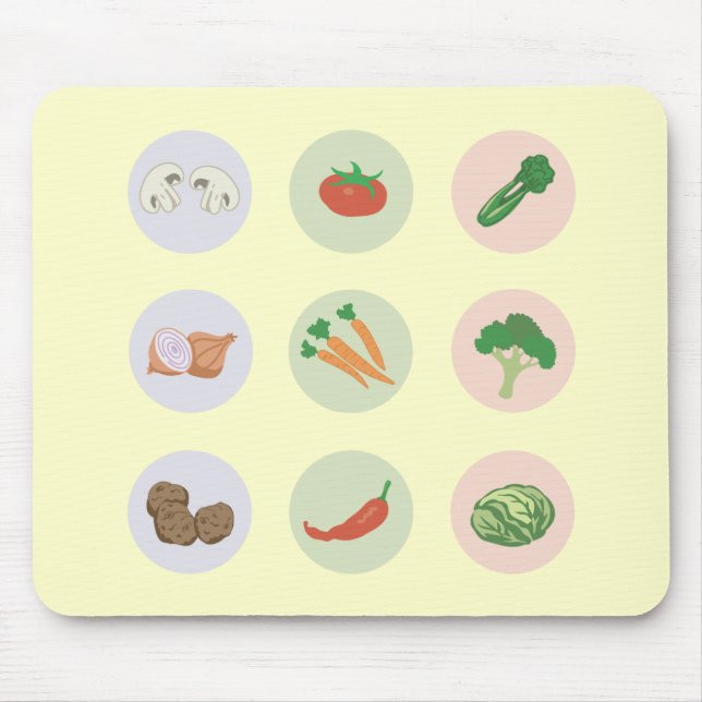 Vegetables Mousepad Musmatta (Framsidan)
