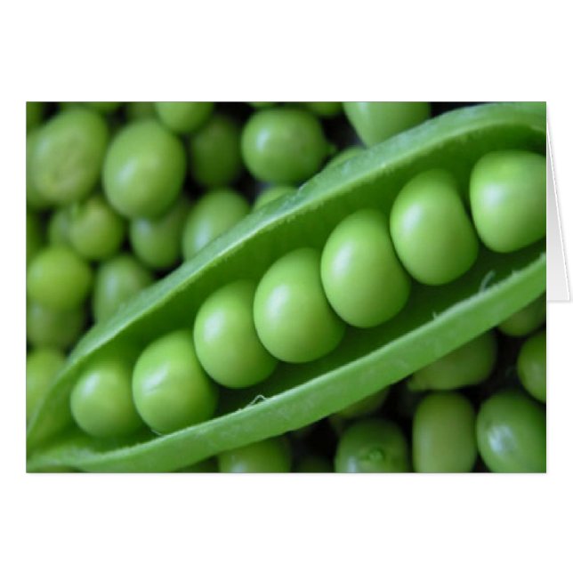 VEGETABLES PEAS HÄLSNINGSKORT (Framsidan Horizontal)