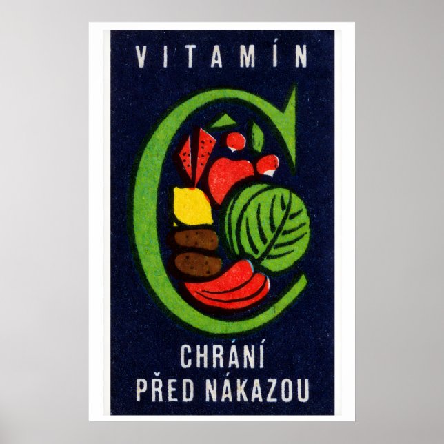 Vegetables Protect Against Infection - Matchbox Poster (Framsidan)