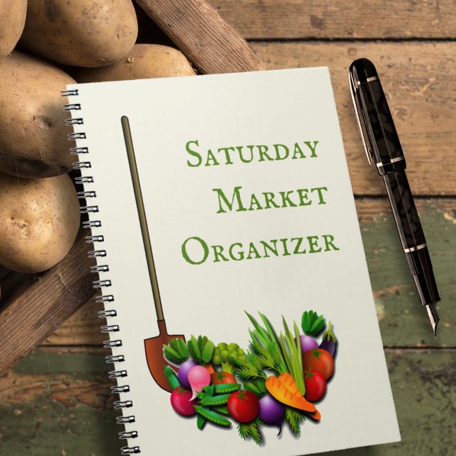 Vegetables Shovel Farm Themed Anteckningsbok (Skapare uppladdad)