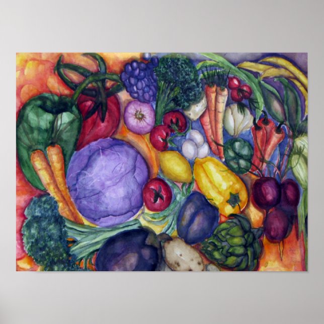 Vegetables Watercolor Poster (Framsidan)