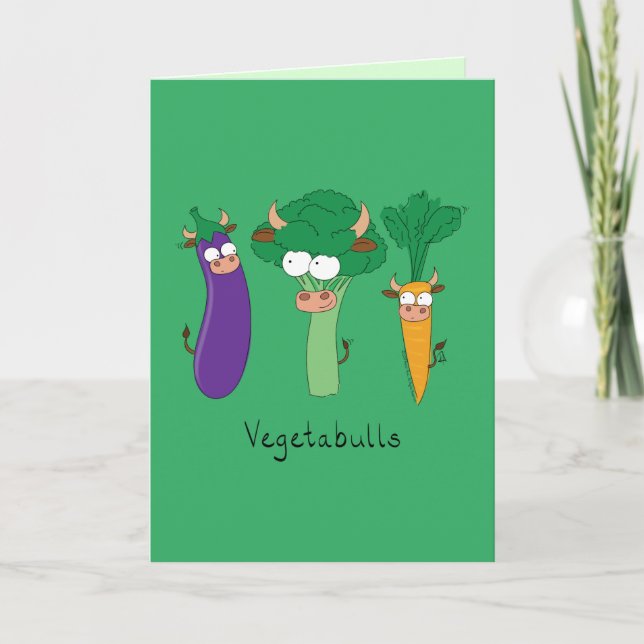 VegetaBULLS Vegetabiliska tjurar och fruktbara gra Kort (Framsida)